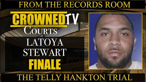 On the evening of May 13, 2008, Wild Telly and Reesie <b>Hankton</b> found Stewart and engaged in a high speed chase with him before he ditched his vehicle after smashing into an industrial dumpster and took off on foot. . Cup hankton